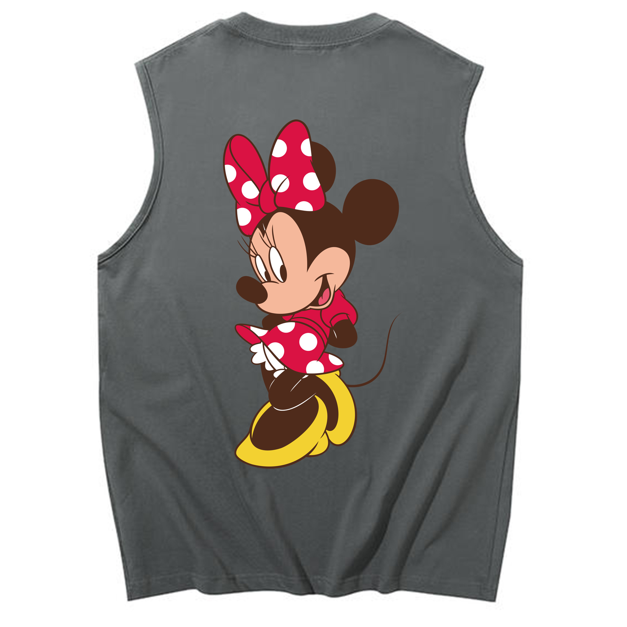 ミッキーマウス Mickey Mouse コットン100％タンクトップ（背面プリント）